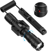Feyachi 1500 Lumen LED Tactical Flashlight Rechargeable IPX7 Protection 4 Modes Weapon Light Picatinny Rail Flashlight Included with Pressure Switch(Mlok-FL32)