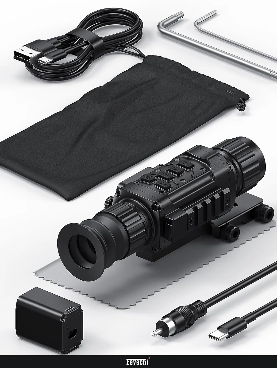 Feyachi TH-49 Thermal Scope 12um 256 x 192 Thermal Imaging Scopes with 35mm Lens for Rifles