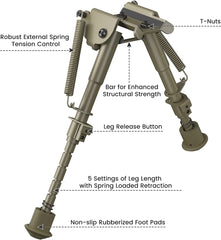 Feyachi B13-SS Bipod for Rifles - 6-9 Inch Adjustable Mlok