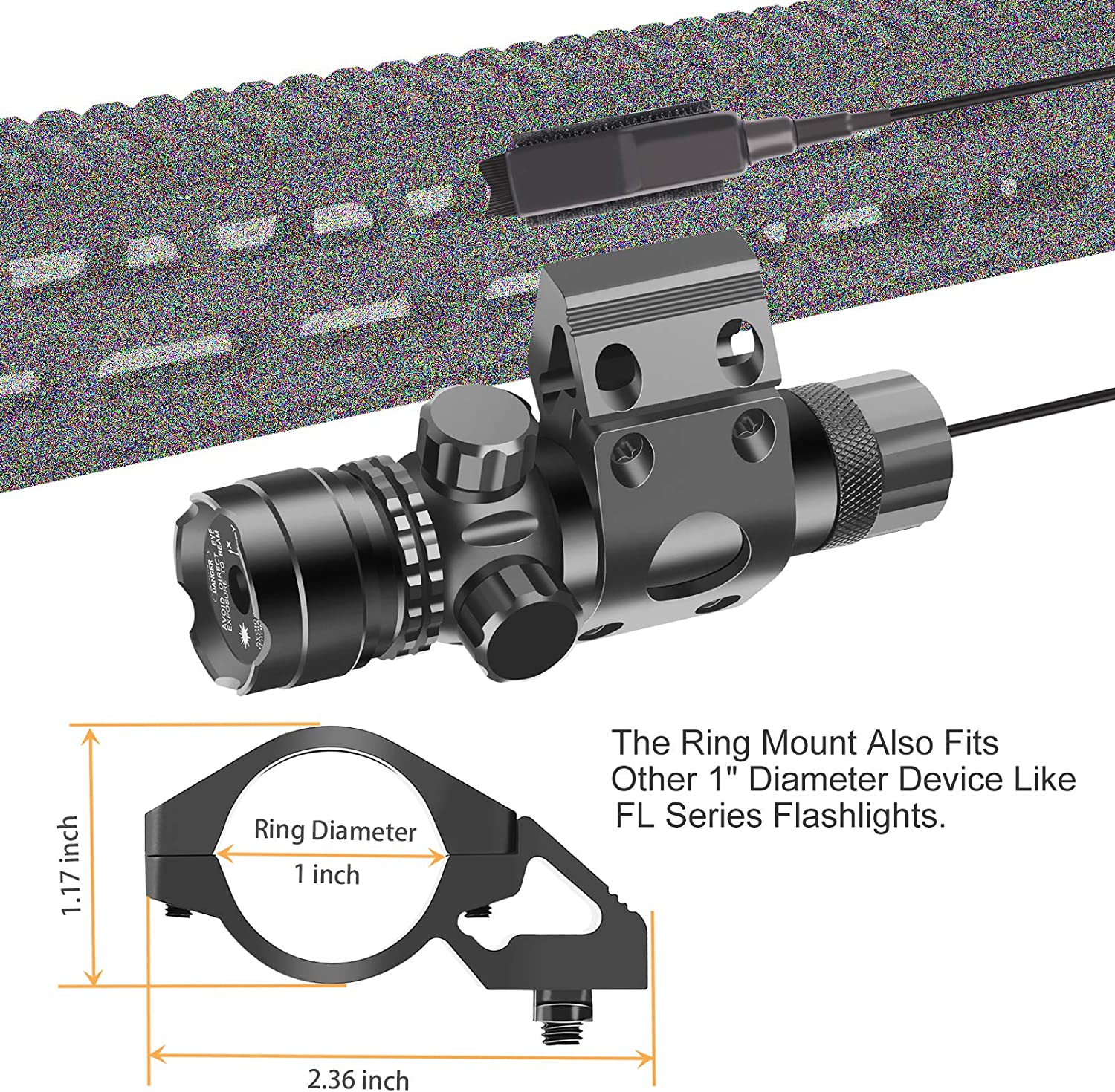 Feyachi GL43 Green Laser Sight - Tactical Beam Mlok Mount