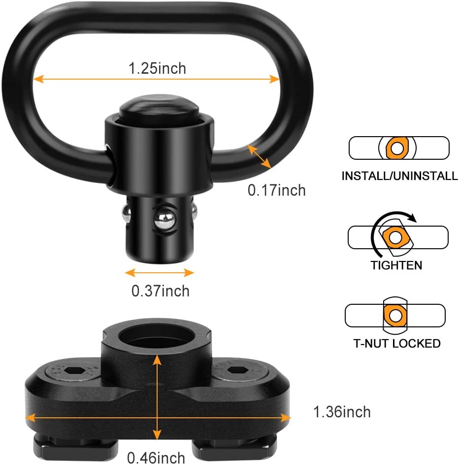 Feyachi S6049G Tactical Sling - Mlok QD Mount Green