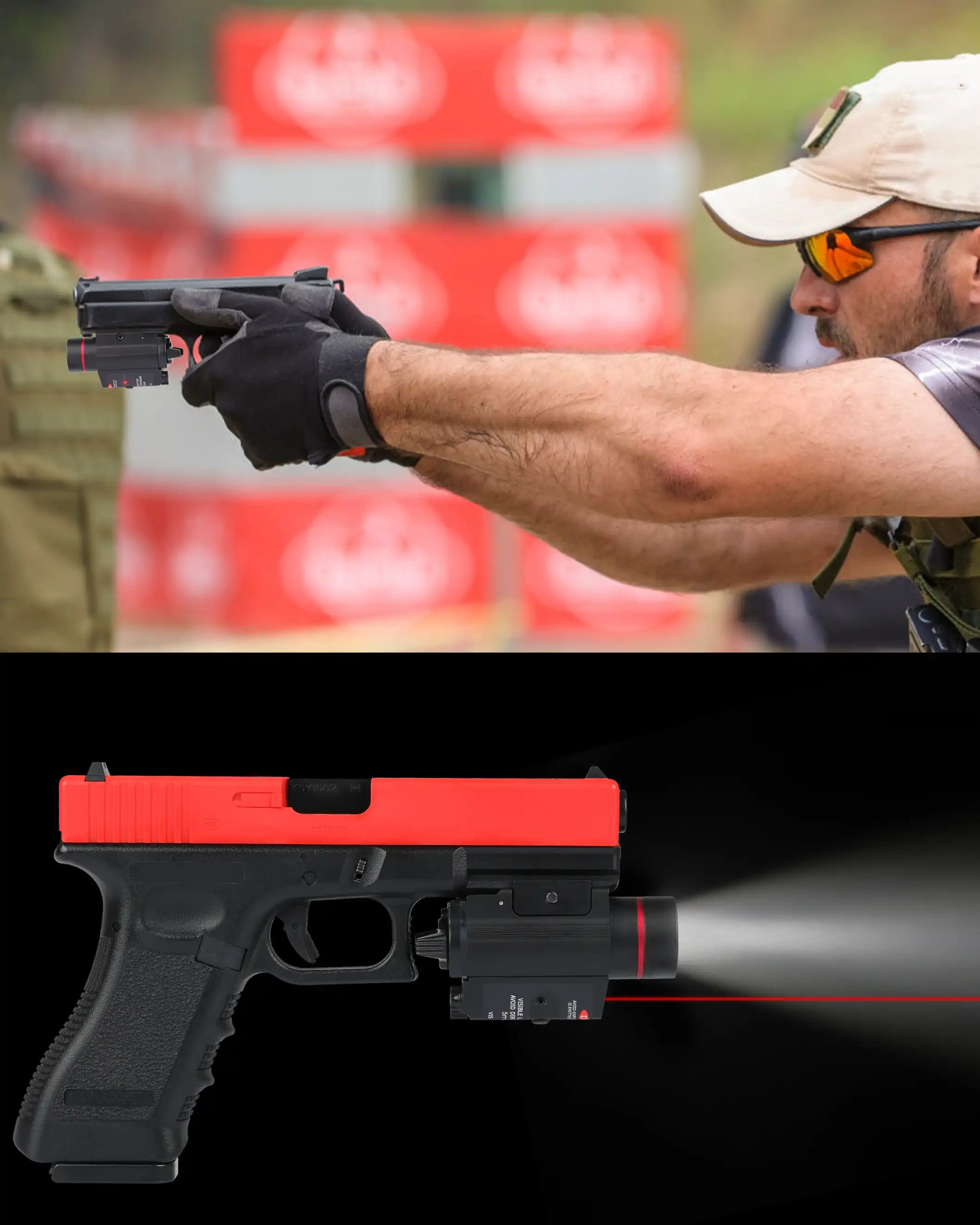 Feyachi LF-38 Red Laser Flashlight Combo - 200 Lumen Tactical feyachi Default Title Default Title-