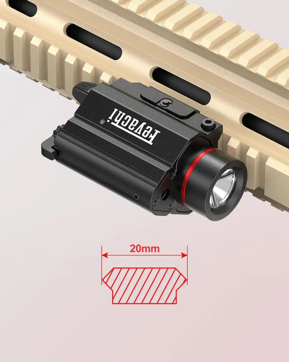 Feyachi LF-69 Laser Weapon Light Combo - 1000 Lumen for Pistol