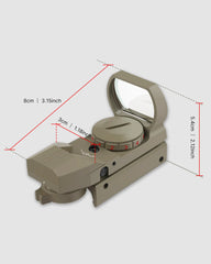 Feyachi RS-71 Reflex Sight - Tan Red/Green Dot 4 Reticles